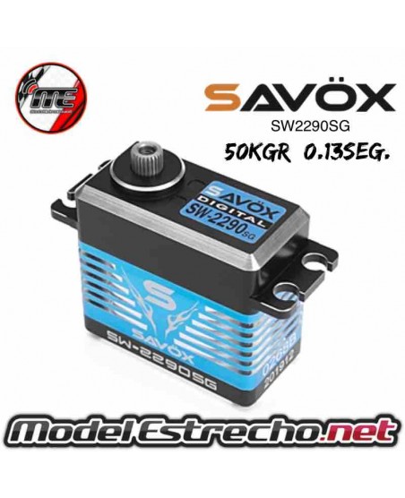 SERVO SAVOX SW2290SG WATERPROOF 7.4V 50Kg 0.13 Seg. Ref: SW2290SG