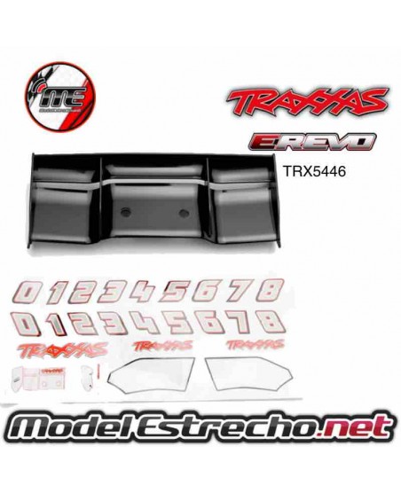 TRAXXAS WING REVO ( EXO CARBON FINISH ) DECAL SHEET
