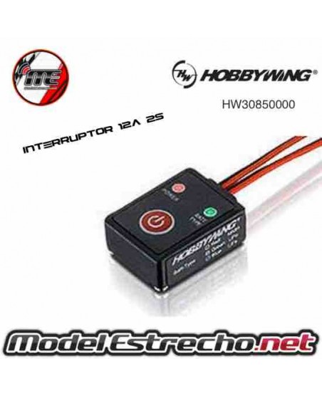 INTERRUPTOR HOBBYWING 12A 2S LIPO . Ref: HW30850000