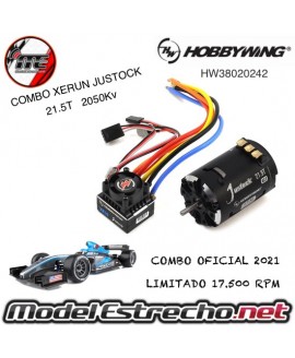 COMBO HOBBYWING XERUN JUSTOCK G2.1 MOTOR 21.5T  2050Kv 1/10 Stock F1