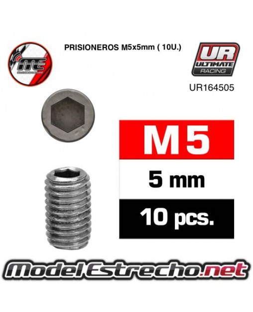 TORNILLOS M5X5mm PRISIONEROS (10U.). UR164505