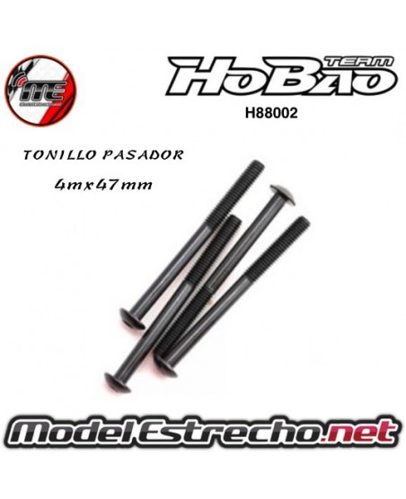 HOBAO HYPER 8/VS/MT TORNILLO PASADOR  4X47MM (4U.) 

Ref: H88002