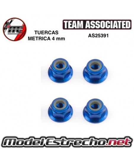 TUERCAS RUEDAS ASSOCIATED FACTORY TEAM BLUE 4mm (4U.)

Ref: AS25391