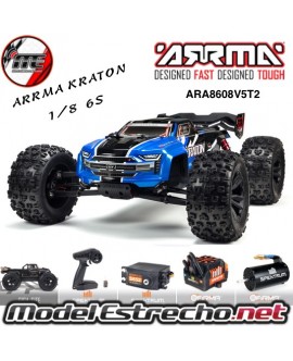 ARRMA KRATON V5 1/8 MONSTER TRUCK BRUSHLESS 6S 4WD RTR AZUL  ARA8608V5T2