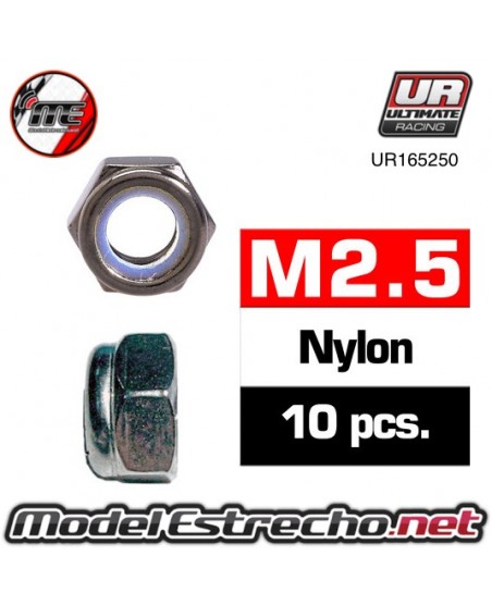 TUERCAS AUTOBLOCANTES M2,5 (10U.)