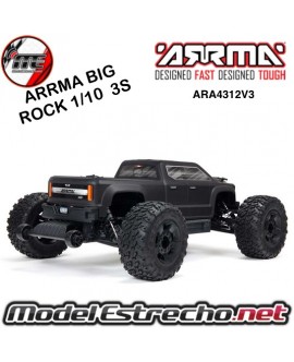 ARRMA BIG ROCK MONSTER TRUCK 3S BLX BRUSHLESS 4WD MT RTR NEGRO

Ref: ARA4312V3