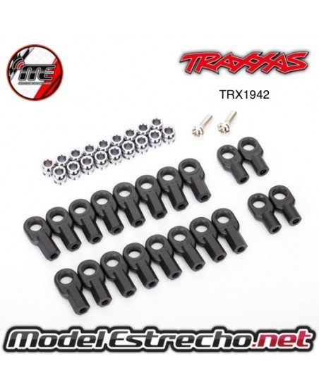 TRAXXAS ROD ENDS (16 LONG & 4 SHORT) HOLLOW BALL CONECTORS (18)