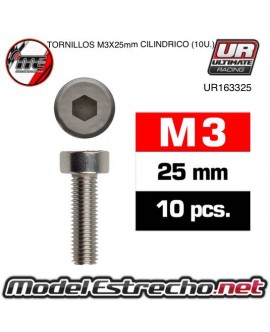 TORNILLOS M3x25mm  (10U.) 

Ref: UR163325