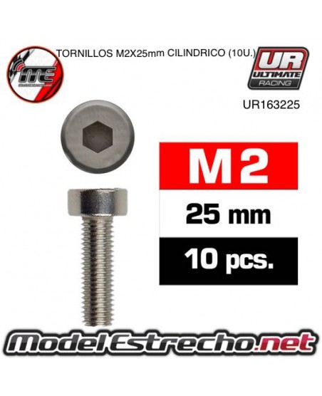 TORNILLOS M3x25mm CILINDRICO (10U.)