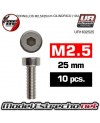 TORNILLOS M2.5x25mm CILINDRICO (10U.)