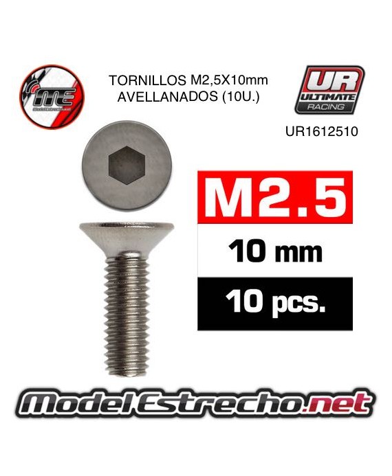 TORNILLOS M2,5X10MM AVELLANADO

Ref: UR1612510