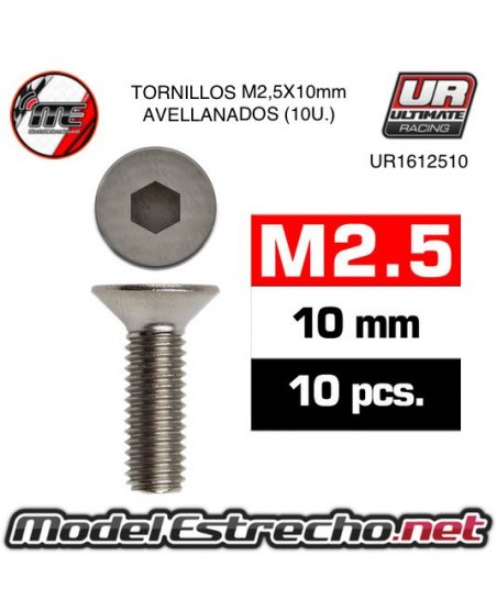 TORNILLOS M2,5X10MM AVELLANADO