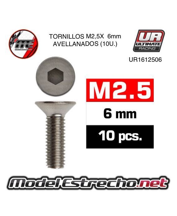 TORNILLOS M2.5X6MM AVELLANADO

Ref: UR1612506