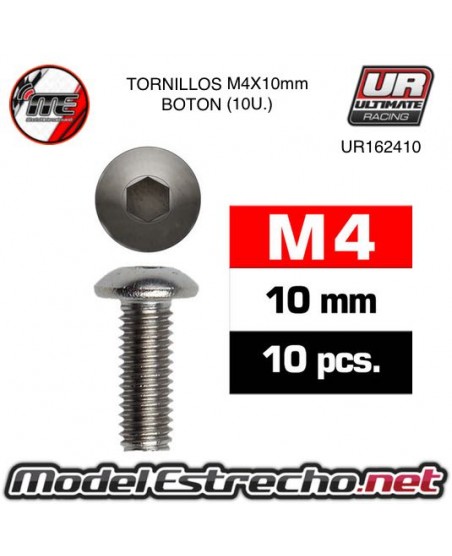 TORNILLO M4X10mm BOTON (10U.)