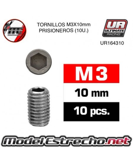 TORNILLOS M3X10 PRISIONERO (10U.)