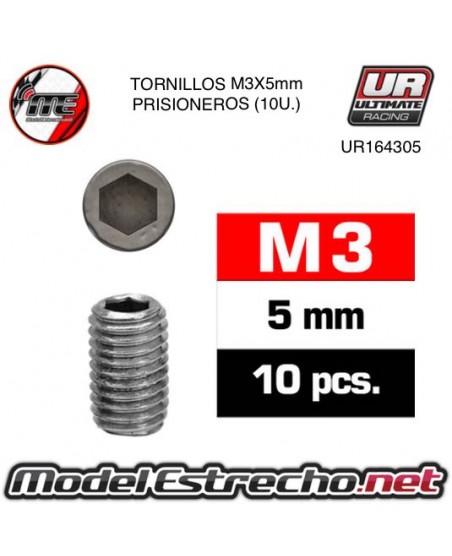 TORNILLOS M3X5 PRISIONERO (10U.)

Ref: UR164305