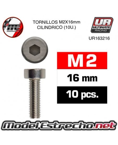 TORNILLOS M3x16mm CILINDRICO (10U.)