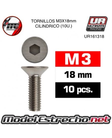 TORNILLOS M3X18MM AVELLANADO

Ref: UR161318