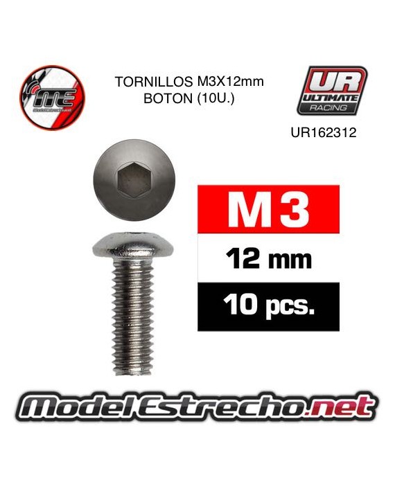 TORNILLOS SIG M3x12mm BOTON (10U.) 

Ref: UR162312