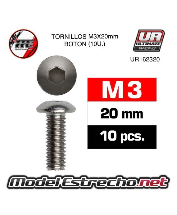 TORNILLOS SIG M3x20mm BOTON (10U.) 

Ref: UR162320