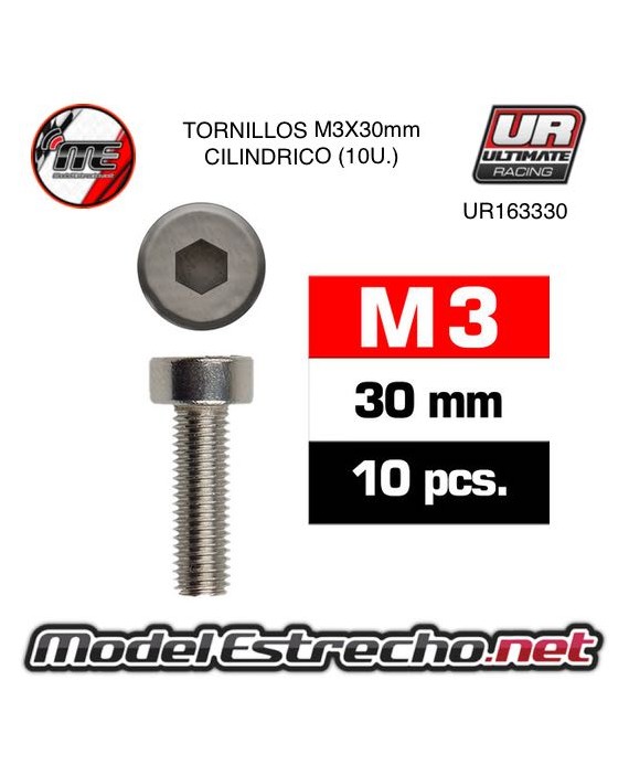TORNILLOS M3x30mm  (10U.) 

Ref: UR163330