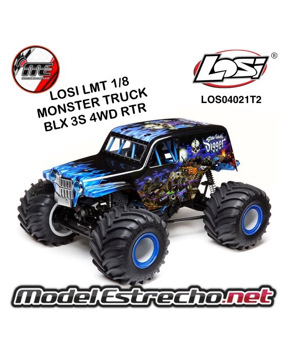LOSI LMT 1/8 MONSTER TRUCK BLX 3S 4WD RTR ( GRAVE DIGGER)

Ref: LOS04021T2