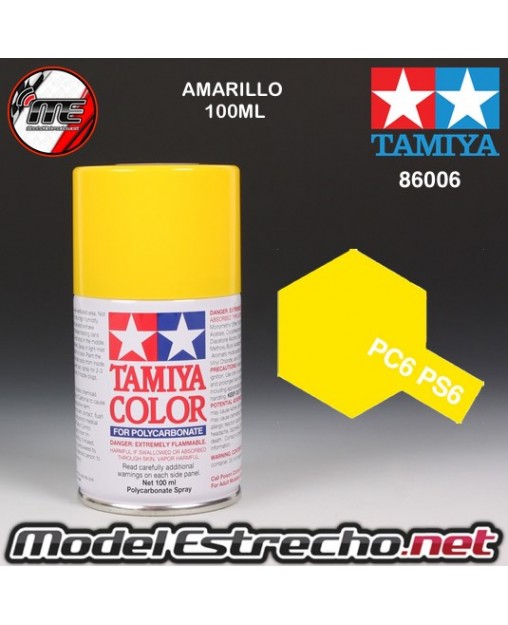 Tamiya ps-6 Lexan aerosol-ps6 amarillo 86006 