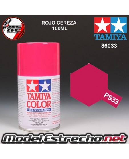 PS-33 SPRAY ROJO CEREZA 100ML TAMIYA LEXAN POLICARBONATO

Ref: PS-33
