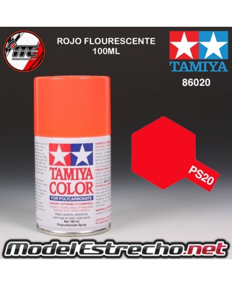PS-20 SPRAY ROJO FLOURESCENTE 100ML TAMIYA LEXAN POLICARBONATO

Ref: PS-20