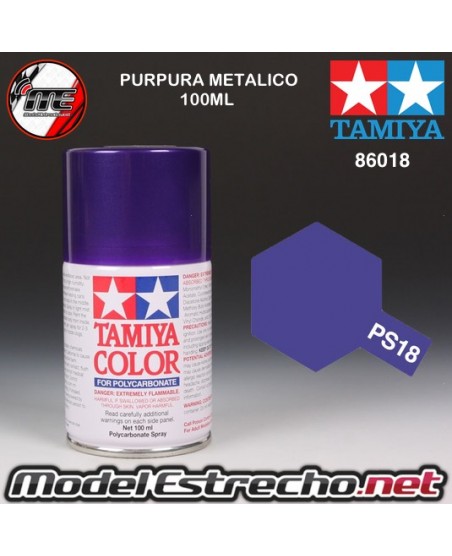 PS-18 SPRAY PURPURA METALIZADO 100ML TAMIYA LEXAN POLICARBONATO

Ref: PS-18