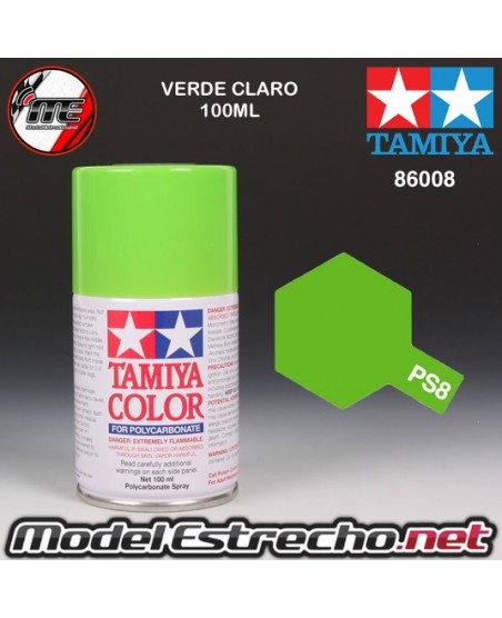 PS-8 SPRAY VERDE CLARO 100ML TAMIYA LEXAN POLICARBONATO

Ref: PS-8