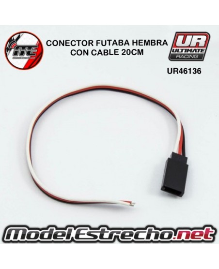 CONECTOR FUTABA HEMBRA CON CABLE 20cm

Ref: UR46136