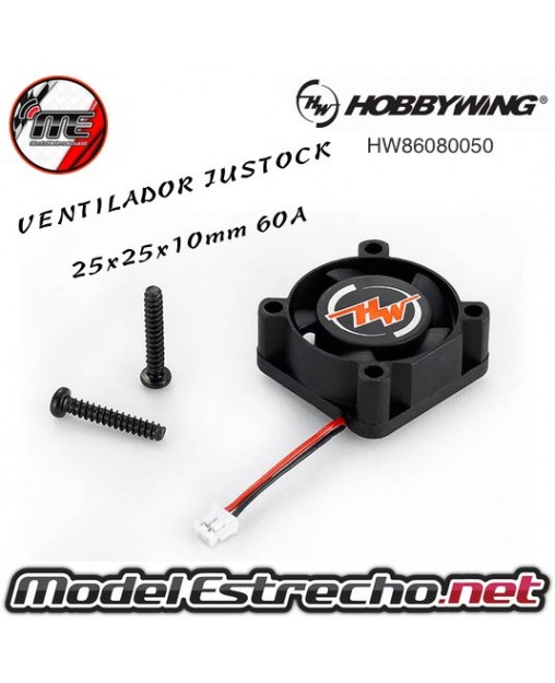 VENTILADOR HOBBYWING 10BL60S JUSTOCK 25x25x10 60A

Ref: HW86080050