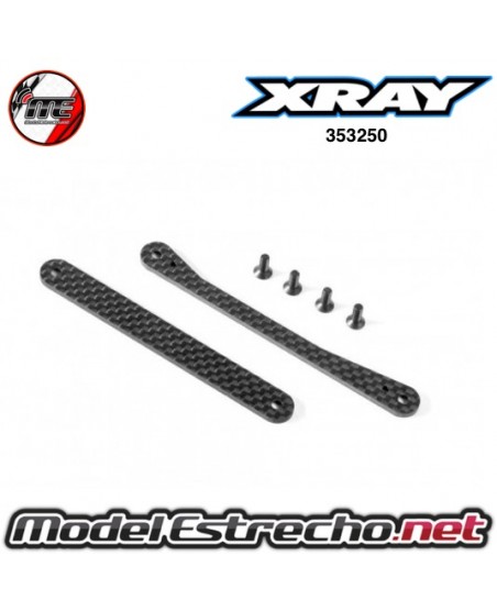 XRAY XB8 GRAPHITE BRACES FOR CHASIS SIDE GUARDS SET