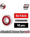 BALL BEARINGS, BLACK RUBBER SEALED (4X10X4MM) (2)