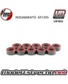 BALL BEARINGS, BLACK RUBBER SEALED (4X10X4MM) (2)