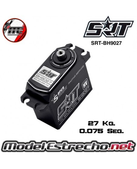 SERVO SRT BH9027 HV BRUSHLESS CAJA METALICA 27KG / 0.075Seg. 

Ref: BH9027