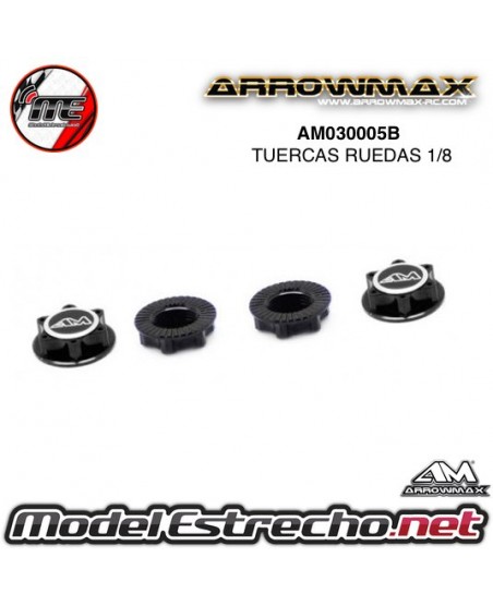 TUERCAS RUEDAS 1/8 CIEGAS ARROWMAX NEGRAS

Ref: AM030005B