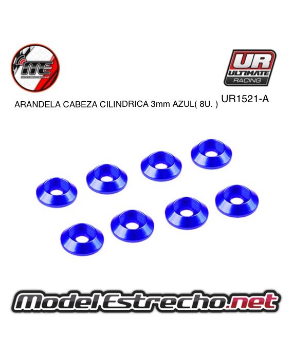 ULTIMATE ARANDELAS CABEZA CILINDRICA ALUMINIO AZUL 3mm (8u.)

Ref: UR1521-A