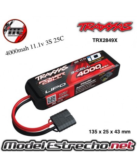 TRAXXAS POWER CELL LIPO 5800mah 11.1v 25C 3S BATERIA PACK

Ref: TRX2849X