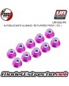 TUERCAS AUTOBLOCANTE ALUMINIO M3 FLANGED AZUL (10U.)