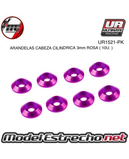 ULTIMATE ARANDELAS CABEZA CILINDRICA ALUMINIO AZUL 3mm (8u.)