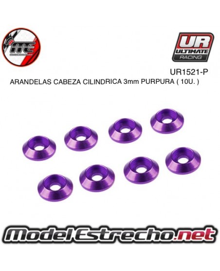 ULTIMATE ARANDELAS CABEZA CILINDRICA ALUMINIO AZUL 3mm (8u.)