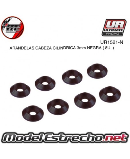 ULTIMATE ARANDELAS CABEZA CILINDRICA ALUMINIO NEGRO 3mm (8u.)

Ref: UR1521-N