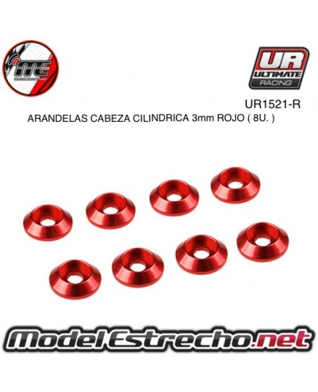 ULTIMATE ARANDELAS CABEZA CILINDRICA ALUMINIO AZUL 3mm (8u.)