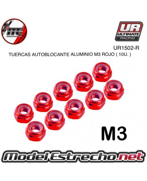 TUERCAS 3mm AUTOBLOCANTE ALUMINIO ROJAS (10u.)

Ref: UR1502-R