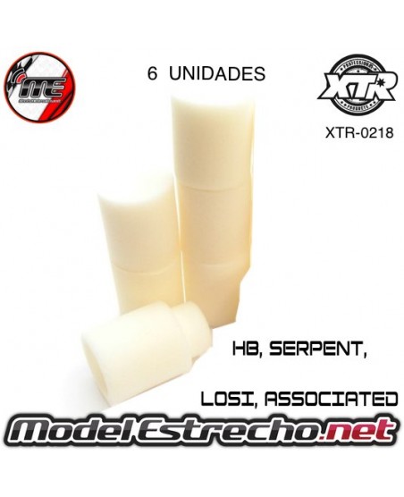 ESPUMAS FILTRO SIN ACEITAR INT/EXT HB, SERPENT, LOSI, ASSOCIATED ( 6U.)

Ref: XTR-0218-1