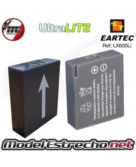BATERIA PARA AURICULAR ULTRALITE COMUNICACION PILOTO-MECANICO 

Ref: LX600LI