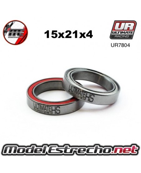 BALL BEARINGS, BLACK RUBBER SEALED (4X10X4MM) (2)