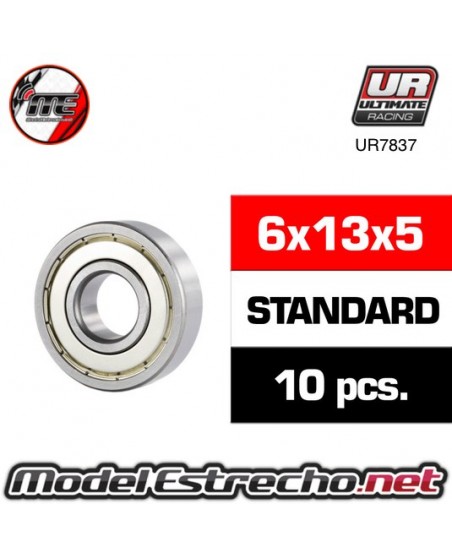 BALL BEARINGS, BLACK RUBBER SEALED (4X10X4MM) (2)